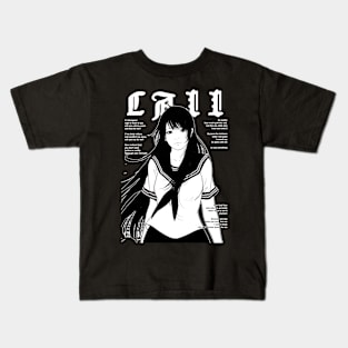 Anime schoolgirl Kids T-Shirt